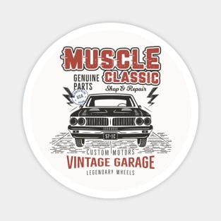 Classic Muscle Cars - vintage Retro Magnet